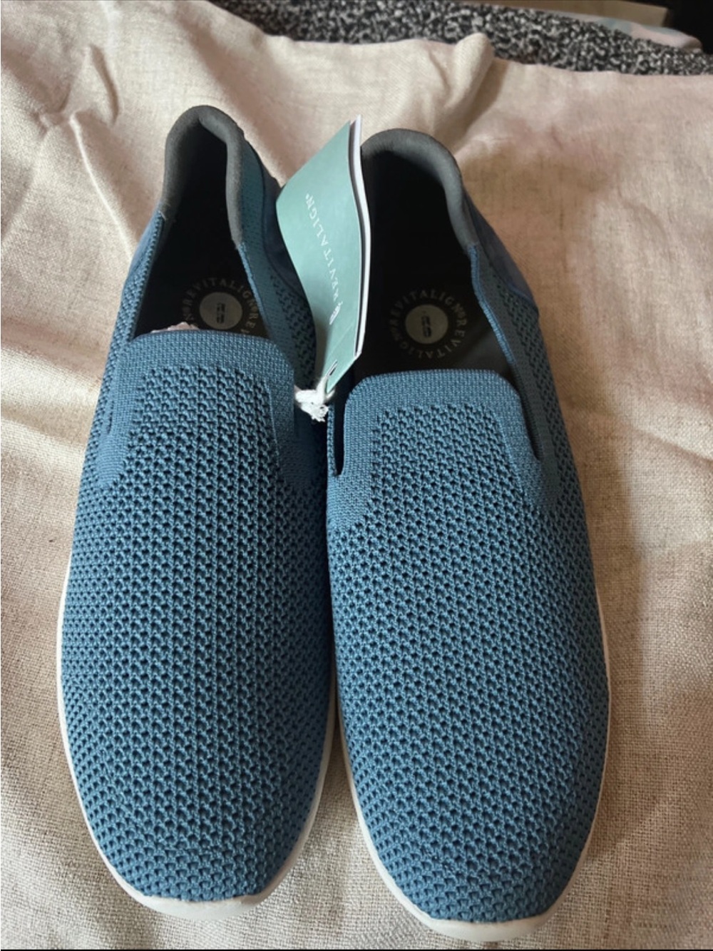 REVITALIGN Women's Slip-On Knit Sneakers - Teal Blue